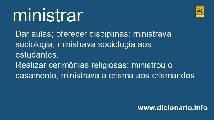 Significado de ministrai