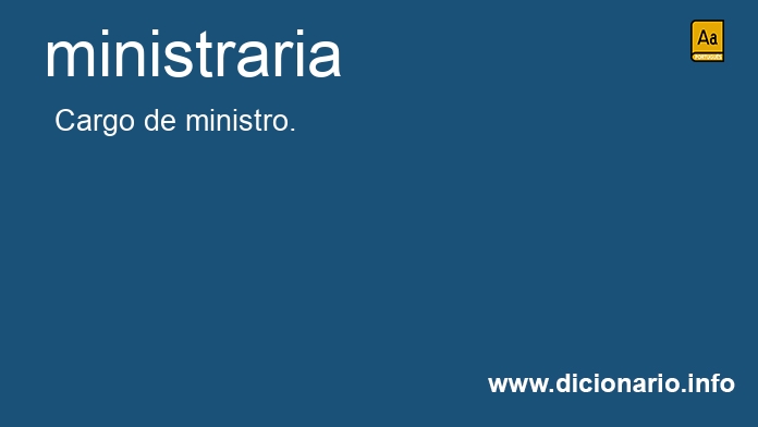 Significado de ministraria