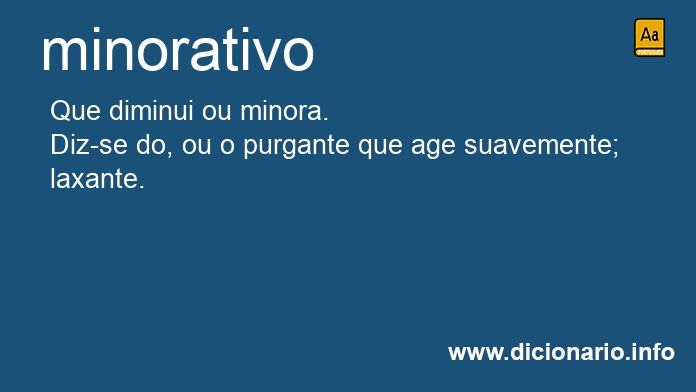 Significado de minorativo