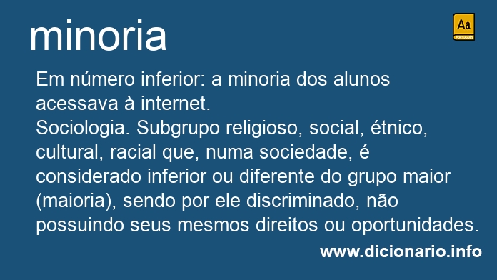 Significado de minoria