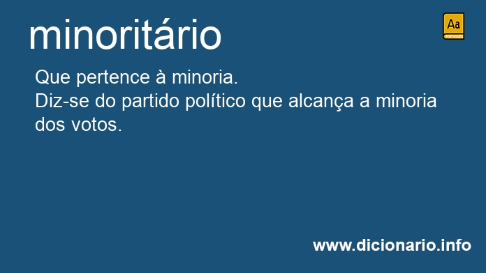 Significado de minoritrio