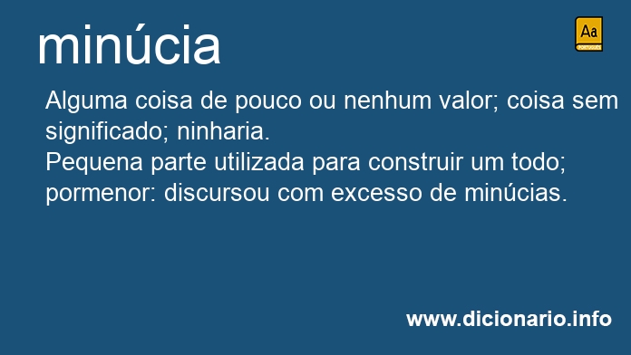 Significado de mincia