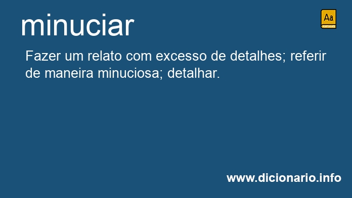 Significado de minuciado
