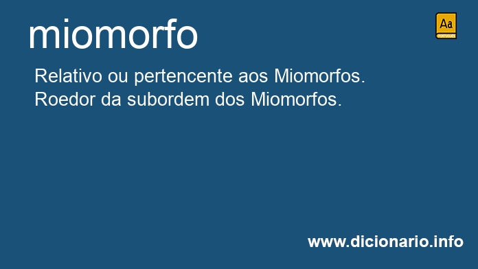 Significado de miomorfo
