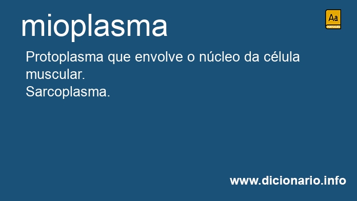 Significado de mioplasma