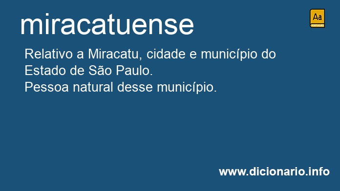 Significado de miracatuense