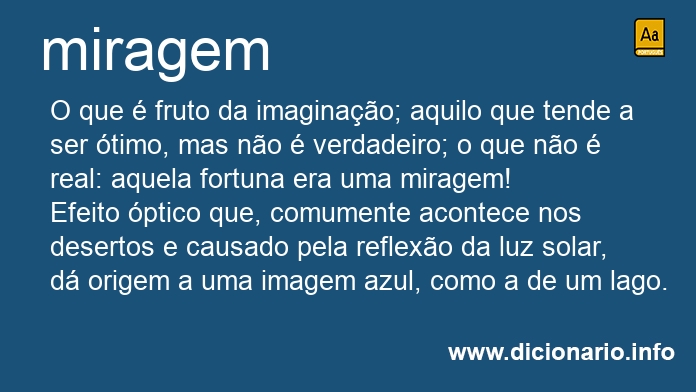 Significado de miragem