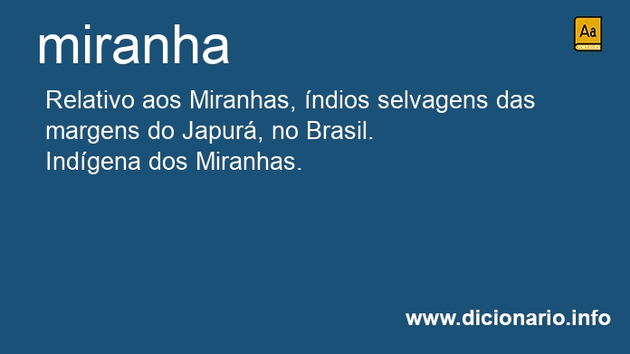 Significado de miranha