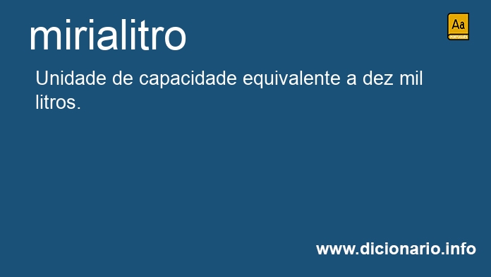 Significado de mirialitro