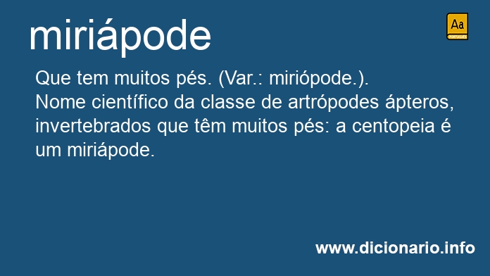 Significado de miripode