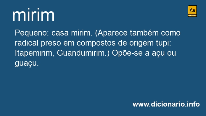 Significado de mirim