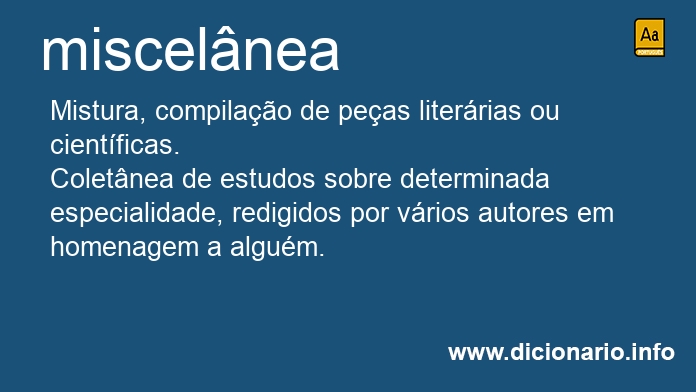 Significado de miscelnea