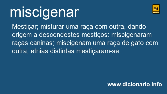 Significado de miscigenam