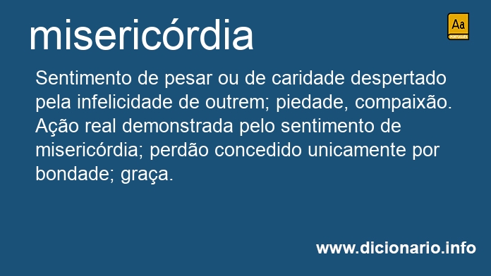 Significado de misericrdias