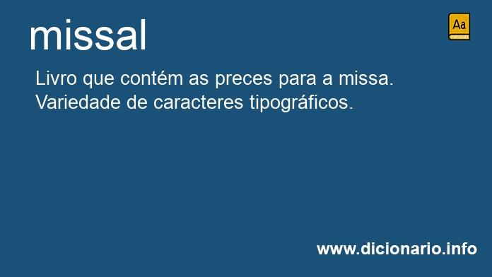 Significado de missal