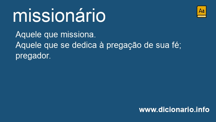 Significado de missionria