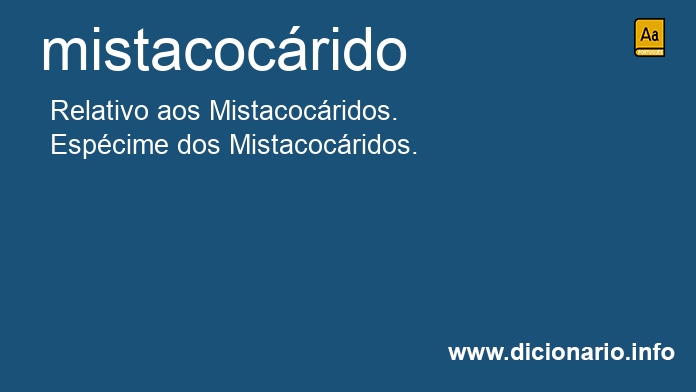 Significado de mistacocrido