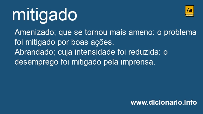 Significado de mitigado