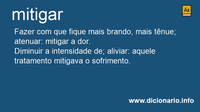 Significado de mitigavam