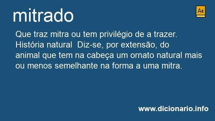 Significado de mitrado