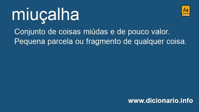 Significado de miualha