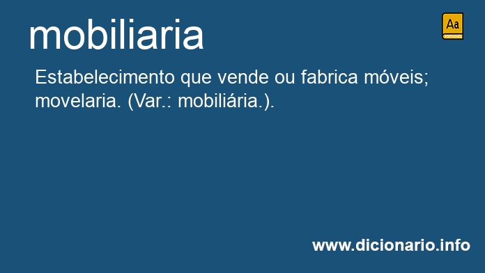 Significado de mobiliaria