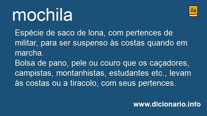 Significado de mochila