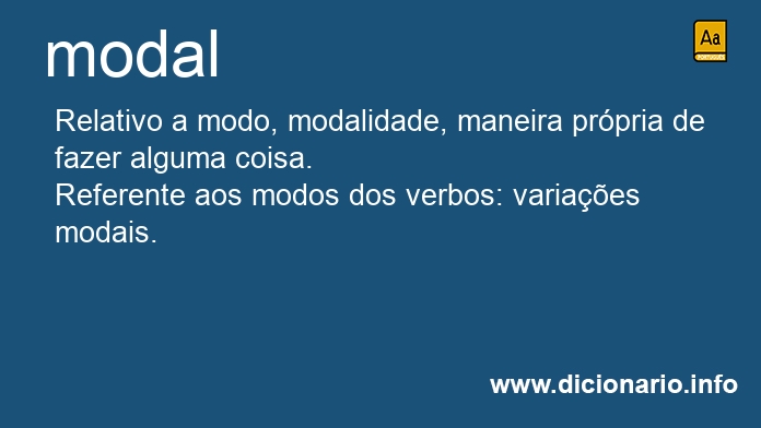 Significado de modais