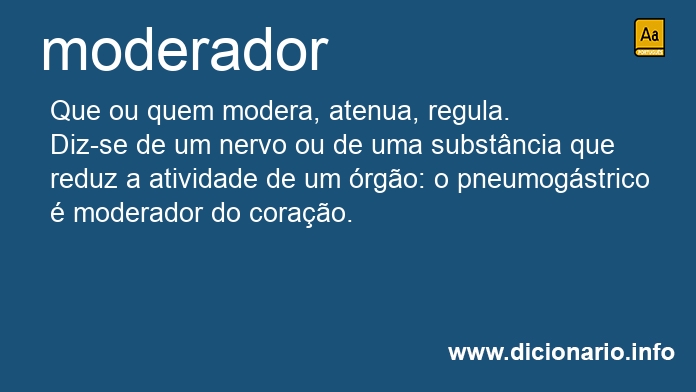 Significado de moderador