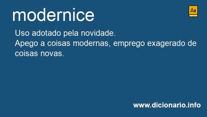 Significado de modernices