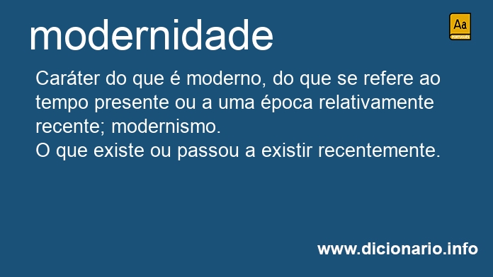 Significado de modernidade