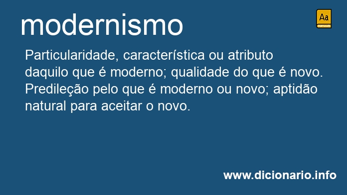 Significado de modernismo