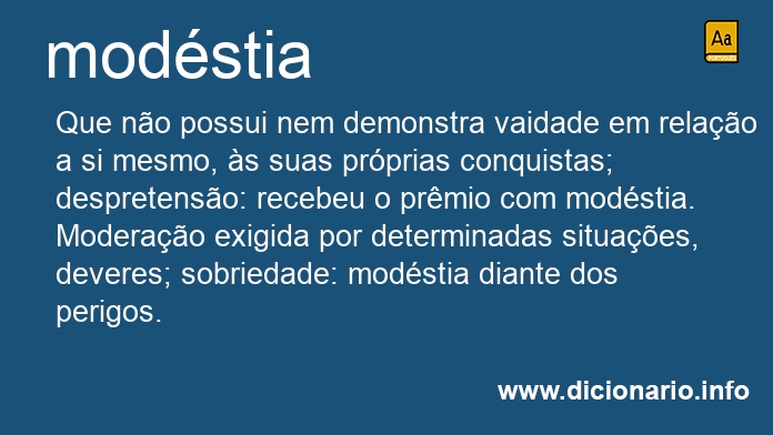 Significado de modstia