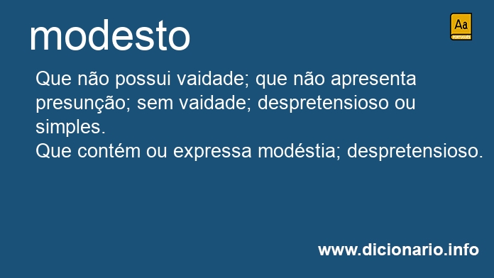 Significado de modesto