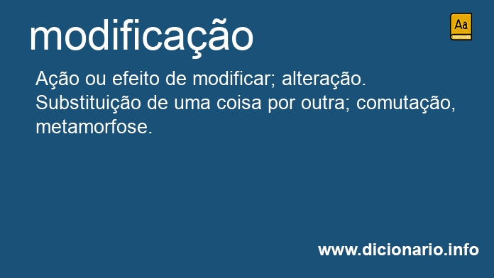 Significado de modificao