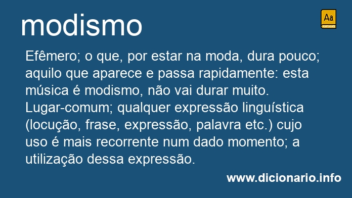 Significado de modismo