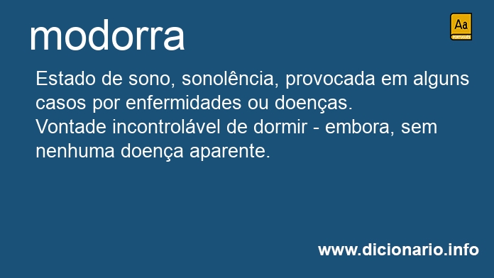 Significado de modorra