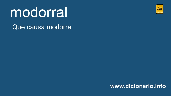 Significado de modorral