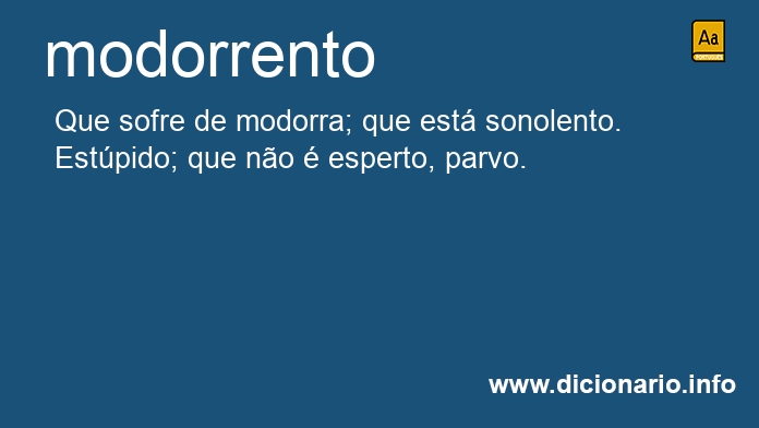 Significado de modorrento