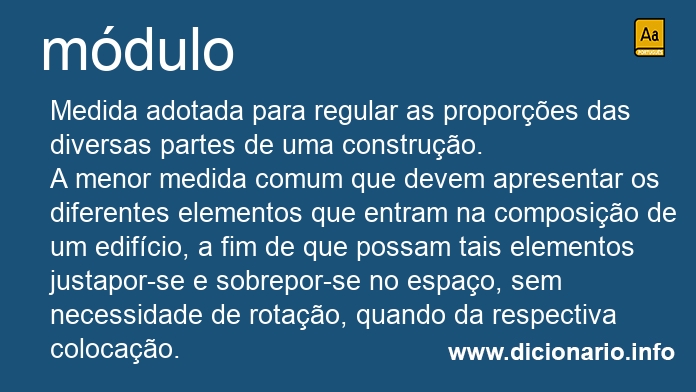 Significado de mdulos