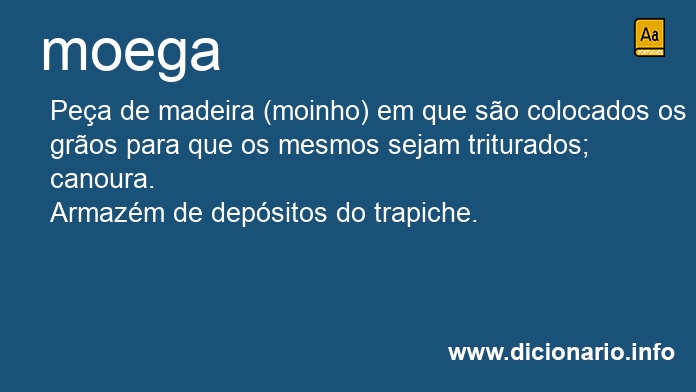 Significado de moega