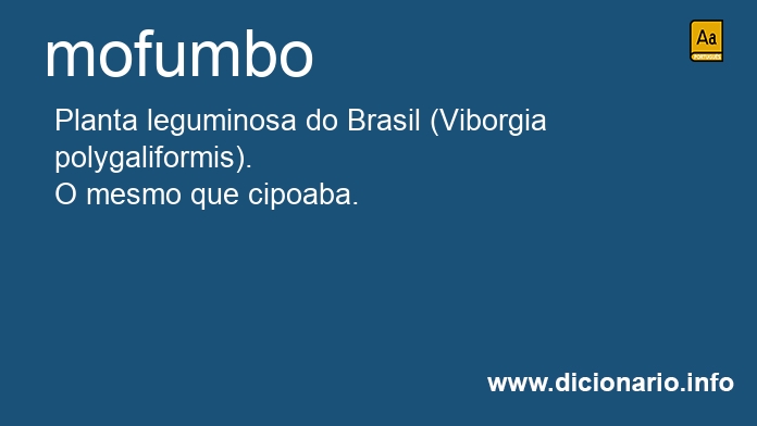 Significado de mofumbo