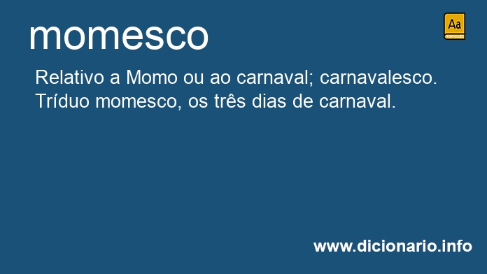 Significado de momesco