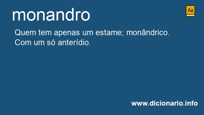 Significado de monandro