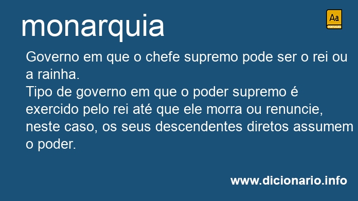 Significado de monarquia