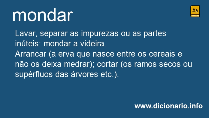 Significado de mondar