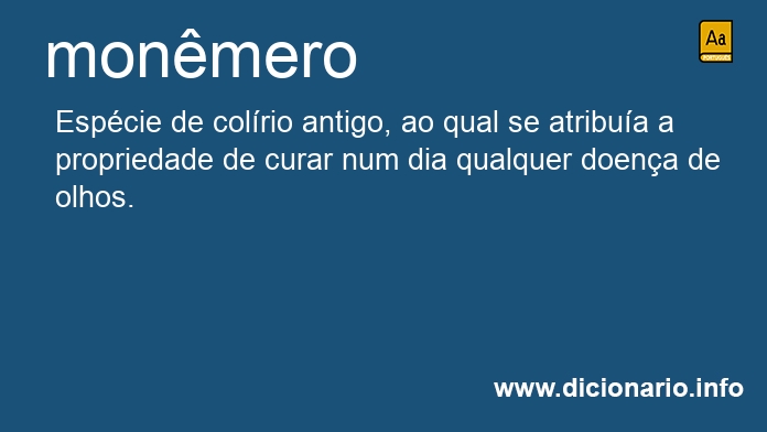 Significado de monmero