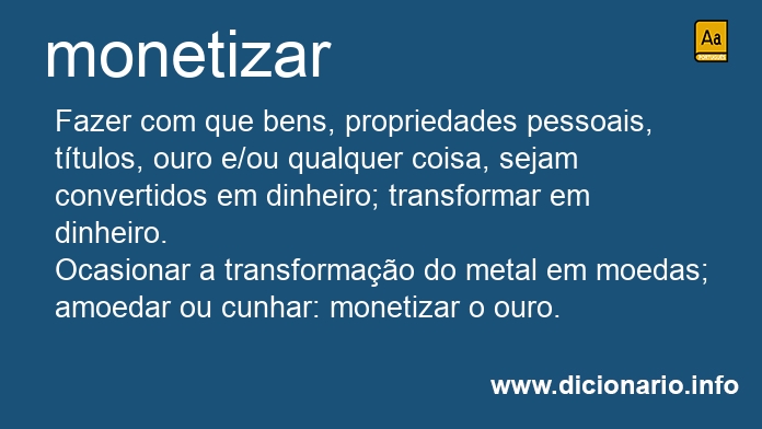 Significado de monetizar