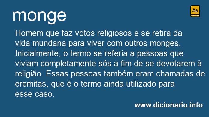 Significado de monge