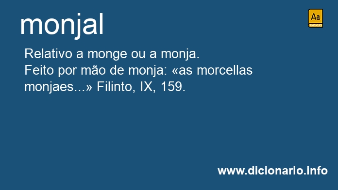 Significado de monjal